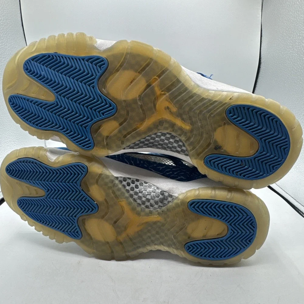 Nike Air Jordan 11 Retro Low Argon Blue Zest‎ White Yellow 306008-471 Size 12